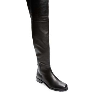 *BNWT* Stuart Weitzman Black Leather OTK Boots
